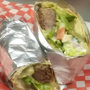 Jalapeno Cheese Burger Burrito with Fries