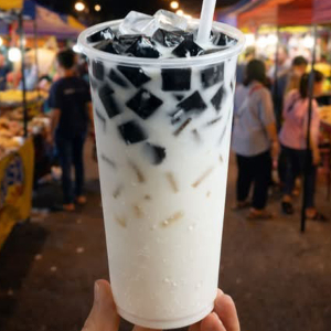 Grass Jelly Milk