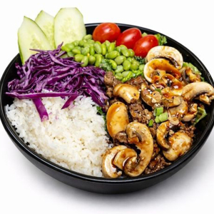 Steak Teriyaki with Mushroom Bowl