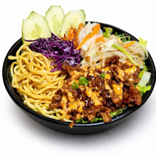 Spicy Korean BBQ Pork Belly Bowl