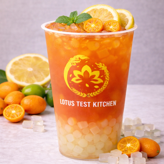 Kumquat and Lemon with Lychee Jelly