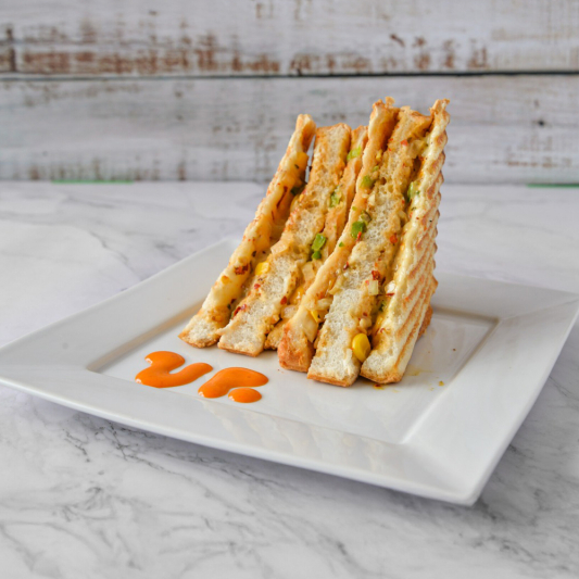 Corn Pepper Fiesta Sandwich