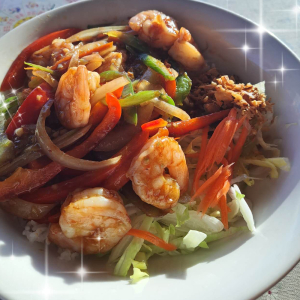  19. Pan-Fried Lemongrass Shrimp Vermicelli