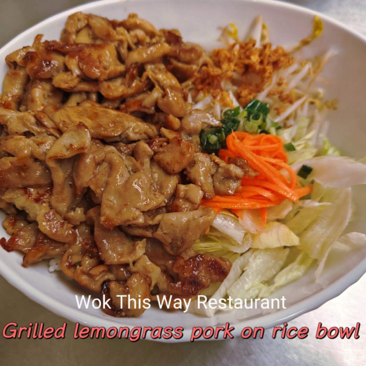 28. Grilled Lemongrass Pork on Rice