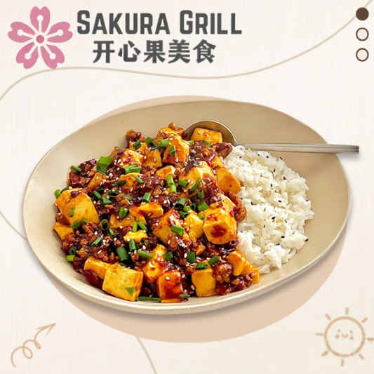 Mapo Tofu on Rice 麻婆豆腐饭