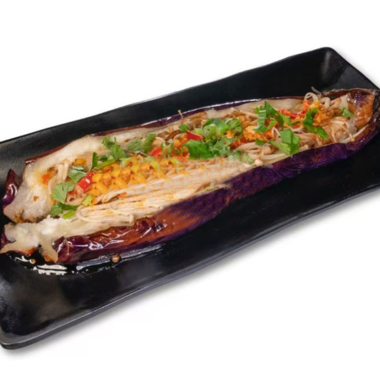 14. Grilled Eggplants with Garlic & Chili 蒜香燒金菇茄子