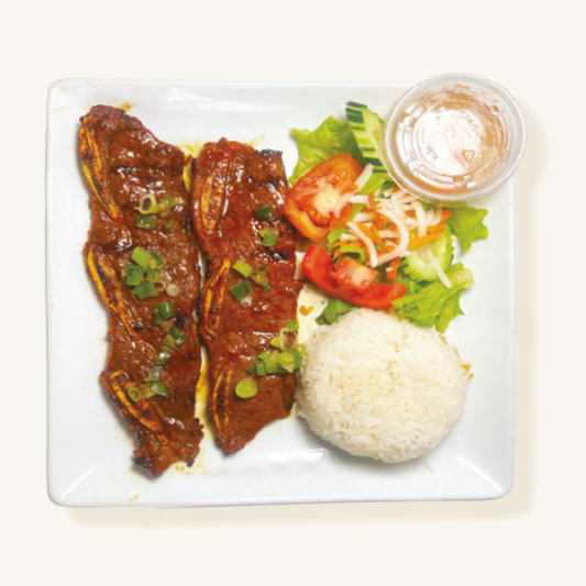 28. Korean BBQ Beef Short Ribs / Cơm Sườn B&ograve; Đại H&agrave;n