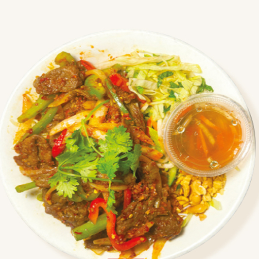 42. Vermicelli with Lemongrass Beef / B&uacute;n B&ograve; X&agrave;o Sả Ớt