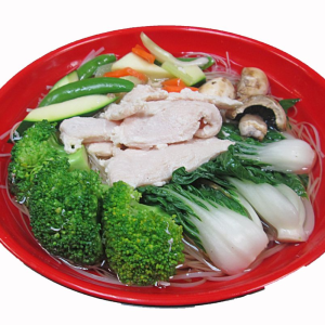 306. Mixed Vegetables & Chicken Rice Noodle Soup 什菜雞片湯河粉