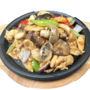 211. Mixed Mushrooms & Chicken with Teriyaki Sauce 鐵板燒汁什菌雞片