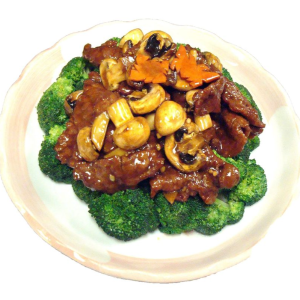 189. Sliced Beef with Mushroom & Broccoli 西蘭花磨菇牛肉