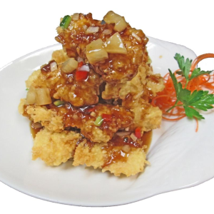91. Tempura Fish Fillet with Teriyaki Sauce 日式燒汁炸鱼柳