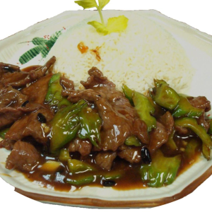 277. Beef & Bitter Melon on Rice 涼瓜牛肉或雞片飯