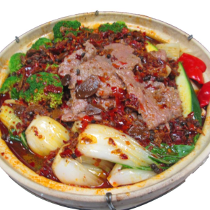 255. Spicy Mixed Vegetables & Beef in Hot Pot 香辣滑牛肉什菜窝