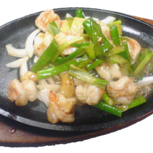 198. Jumbo Shrimp with Ginger & Onion 鐵板薑蔥蝦球