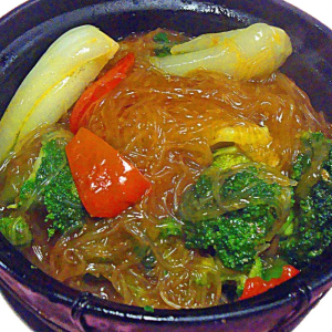 253. Vermicelli & Vegetables with Crab Paste in Hot Pot 蟹醬粉絲什菜煲