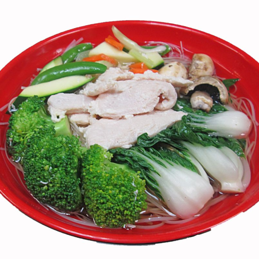 306. Mixed Vegetables & Chicken Rice Noodle Soup 什菜雞片湯河粉