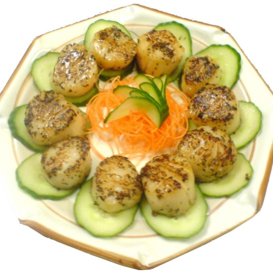 76. Pan Fried Jumbo Scallop with Teriyaki Sauce 日式燒汁帶子