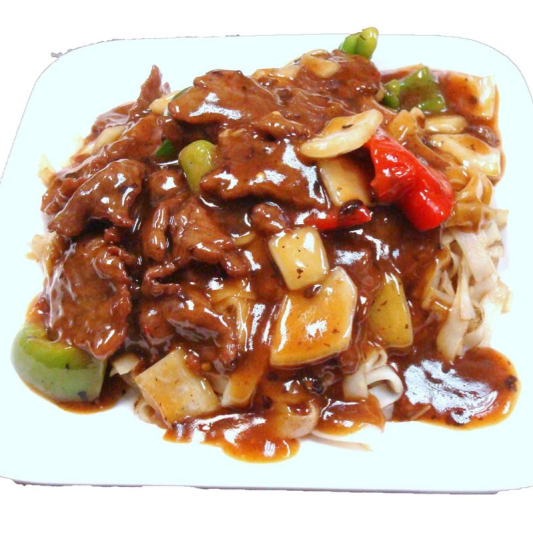 283. Rice Noodles with Beef in Black Bean Sauce 豉椒炒牛河