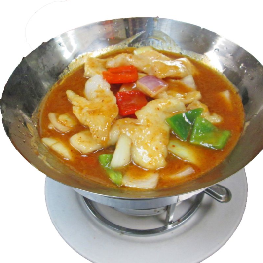 226. Fish Fillet with Satay Sauce in Wok 锅仔沙爹魚片