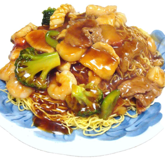 296. Cantonese Style Fried Crispy Egg Noodles 廣東炒麵