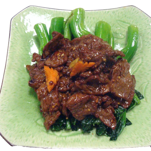 194. Stir Fried Beef with Chinese Broccoli 芥蘭炒牛肉