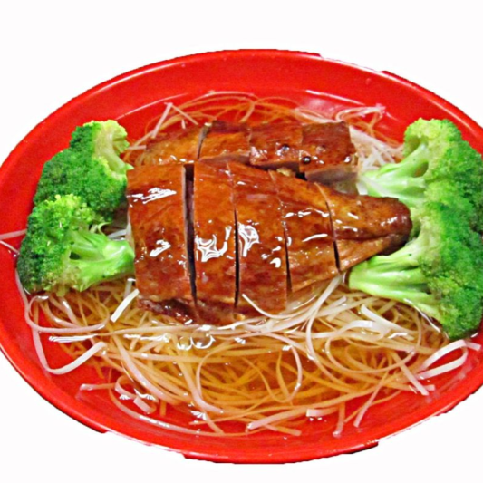 308. BBQ Duck Rice Noodle Soup 燒鸭湯河粉