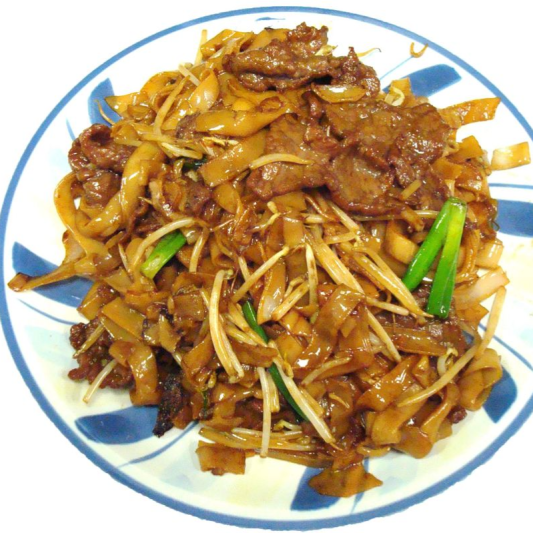282. Pan Fried Rice Noodles with Beef & Bean Sprout 干炒牛河