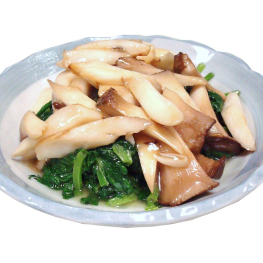 138. Pan Fried King Mushroom & Snow Pea Leaf 皇子菇扒豆苗