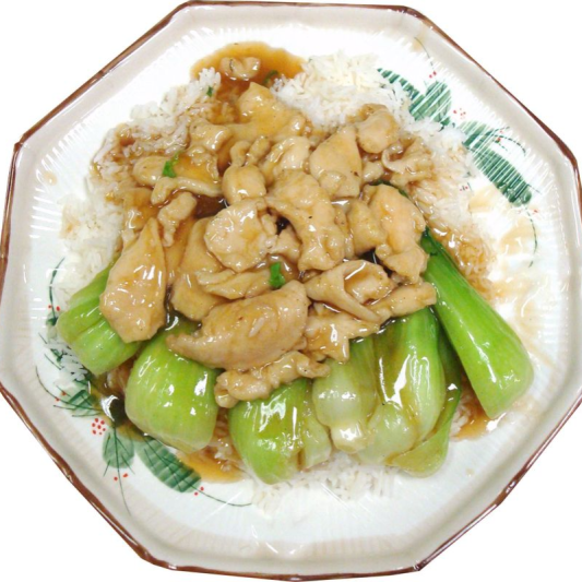 278. Chicken & Vegetables on Rice 時菜雞片或牛肉飯