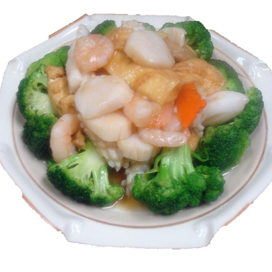 158. Braised Bean Curd & Seafood with Vegetables 紅燒豆腐海鮮