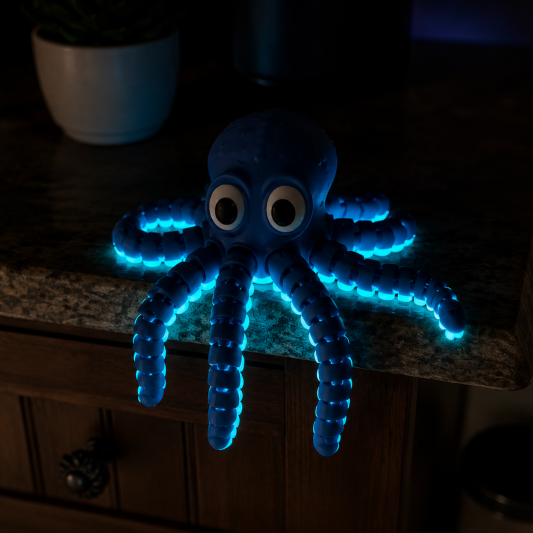 Flexible Glow-in-the-Dark Octopus Fidget Toy