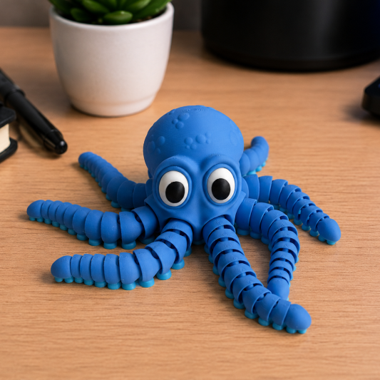 Flexible Glow-in-the-Dark Octopus Fidget Toy