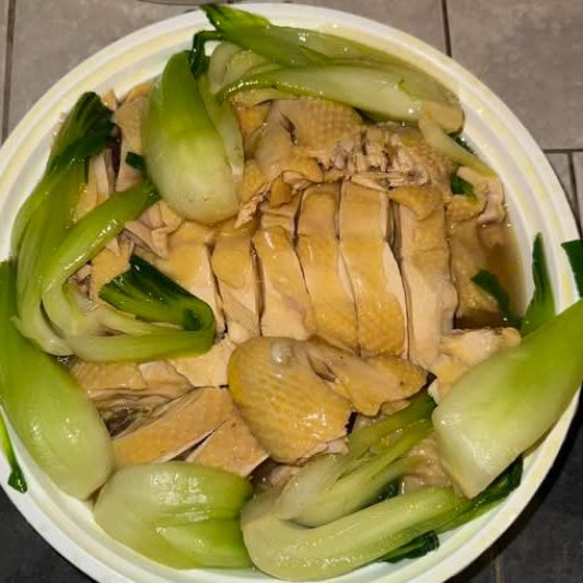Steamed Chicken with Vegetables 蒸什菜鸡
