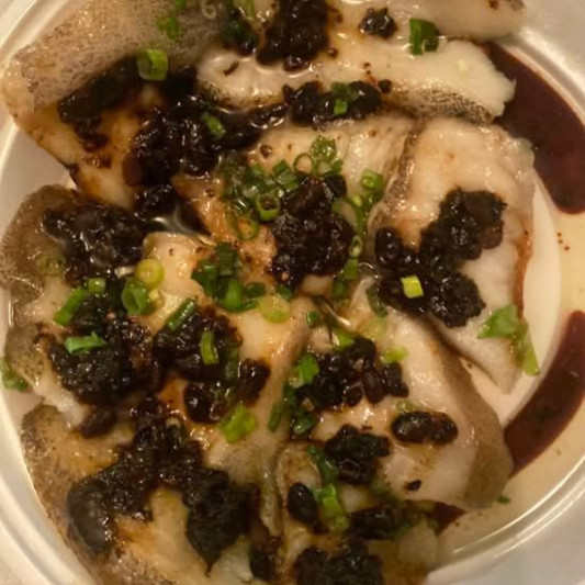 Steamed Turbot in Black Bean Sauce 蒸豉汁多宝鱼