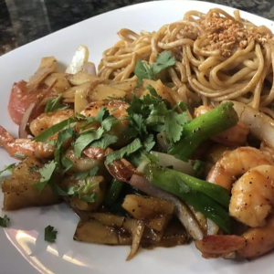 Garlic Noodles with Shrimp