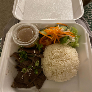 Grilled Beef with Rice