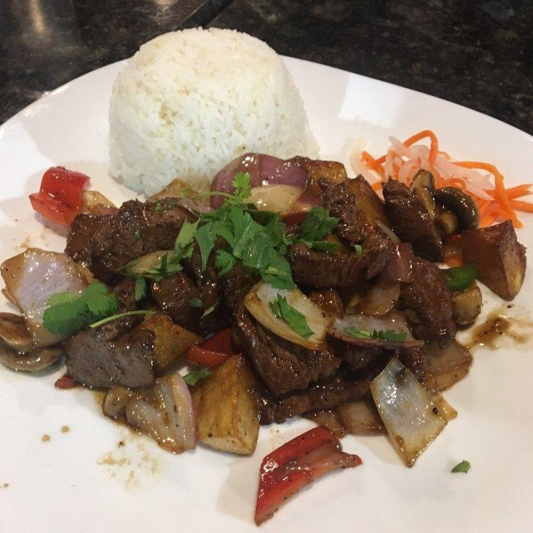 Shaking Beef Rice Plate