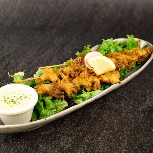 Ika Karaage Skewers