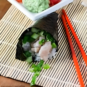 Green Onion White Tuna Hand Roll (1 Cone)