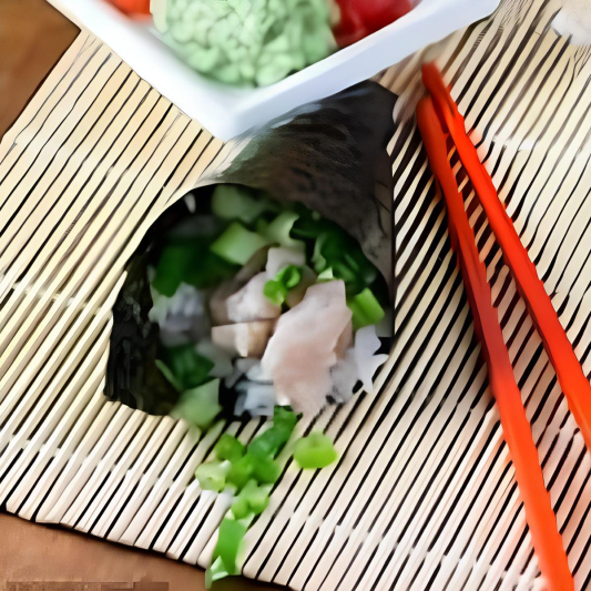 Green Onion White Tuna Hand Roll (1 Cone)