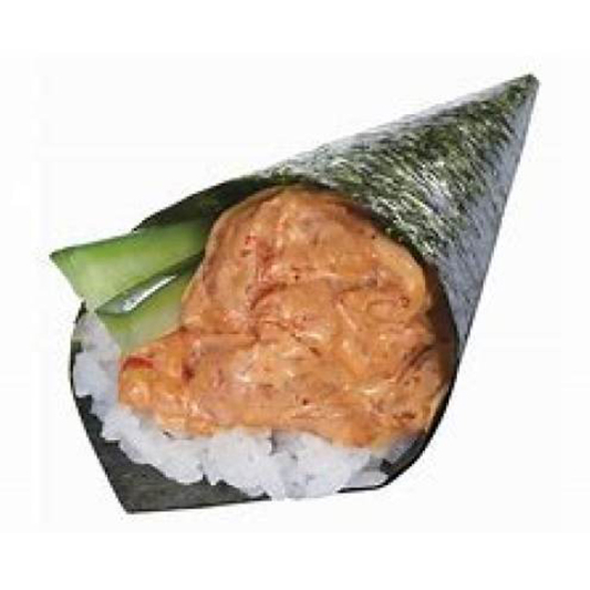 Spicy Salmon Crispy Hand Roll (1 Cone)