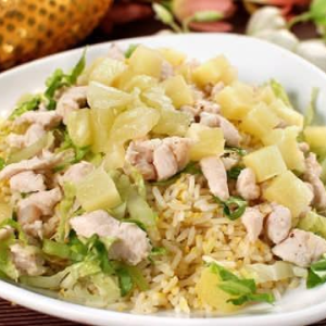 81. Pineapple Chicken Fried Rice 菠萝鸡粒炒饭