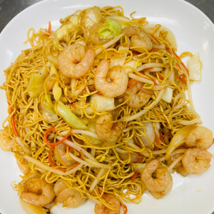 91. Shrimp Chow Mein 虾仁炒面