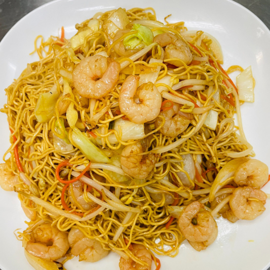 91. Shrimp Chow Mein 虾仁炒面