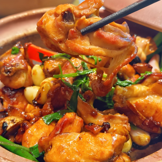 Chicken (with Bone) Hot Pot 啫啫鸡煲