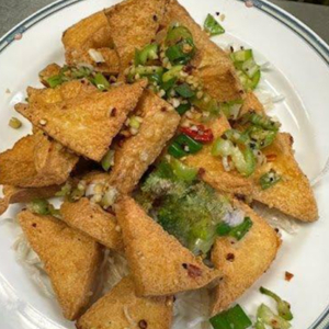 8. Deep-Fried Tofu with Salt & Pepper Sauce