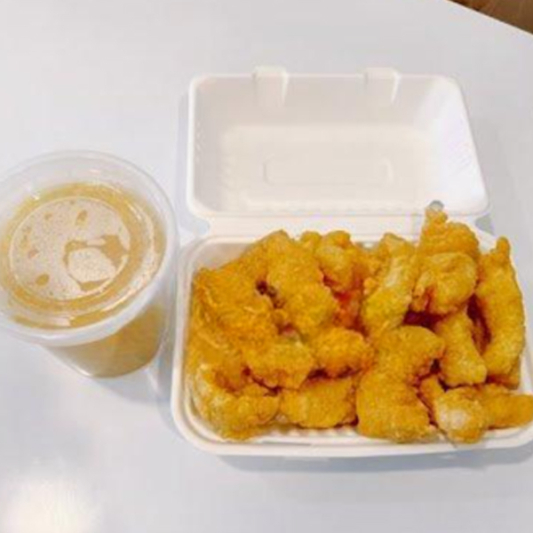 92. Deep-Fried Cod Fillet with Cream Corn Sauce