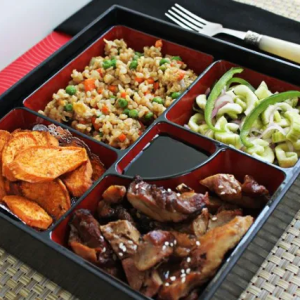 Chicken Teriyaki Bento with Miso soup