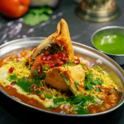 Chana Samosa Chaat